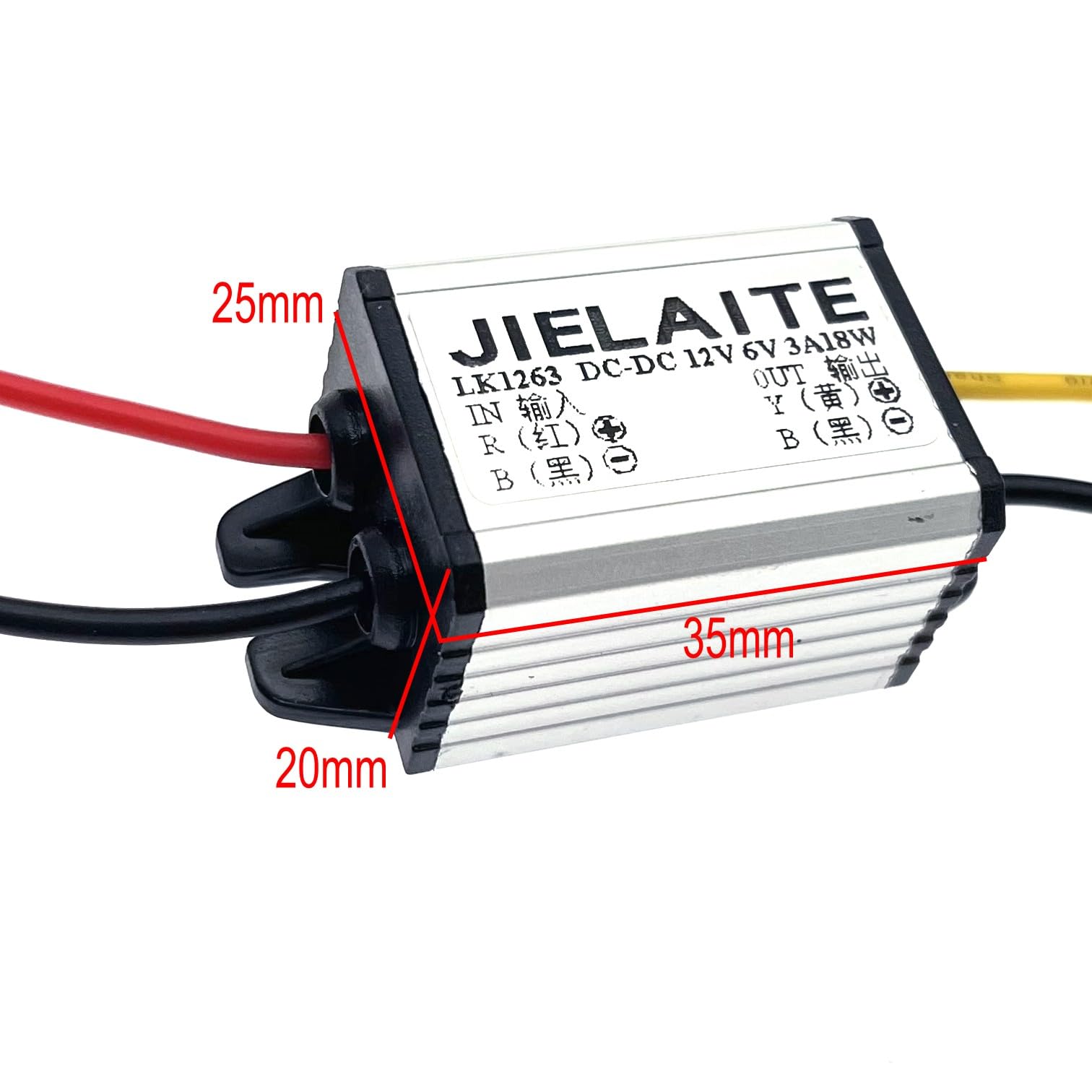 JZK 12V to 6V DC step down converter module, 3A 18W DC to DC buck converter, DC-DC voltage reducer regulator, car power voltage converter for truck, boat 3