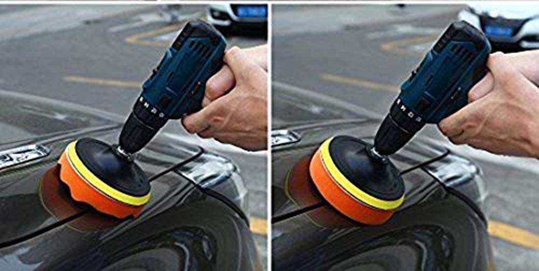 DIY Crafts 1 Set, 4 Pcs Kits, 3'' Car & Motorbike Care High Gross Wax Polishing Buffing Pad Kit Car Polishing Buffer Set with Drill Adapter for M10 Connector Drill Accessories f (1 Set, 4 Pcs Kits) 3