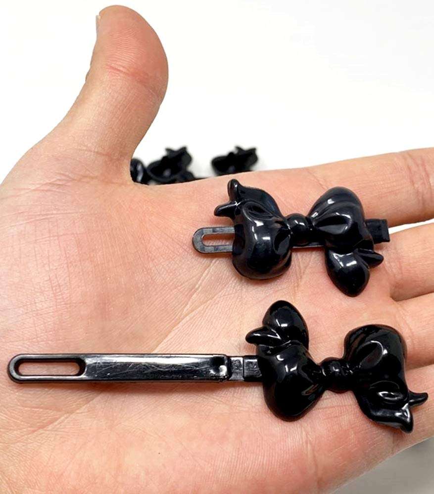 Tara Girls Self Hinge Plastic Bow Hair Barrettes Selection Pack Of 3 (BR01) 5