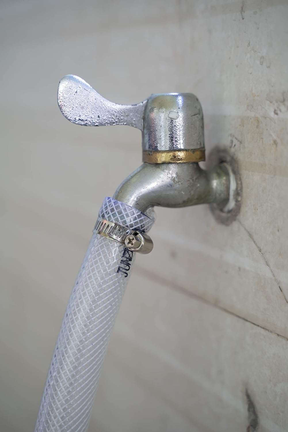 Tramp & Badger 1/2" Inch(12mm)5 Meters(16.5 feet)Transparent,3 Layered Heavy Duty Braided Water Hose Pipe for Watering Easy to Connect, Garden, Car & Floor Wash, Pet Bath,10 Year Replacement Warranty 5