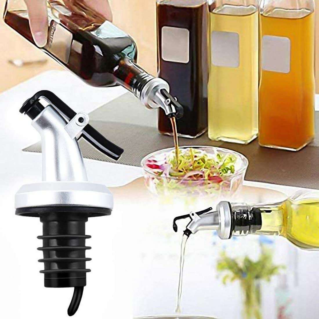 LOMIARA Oil Dispenser Stopper, Bottle Designed for Oil Olive Bottle, Leak-Proof Cap (Pack of 3) 3