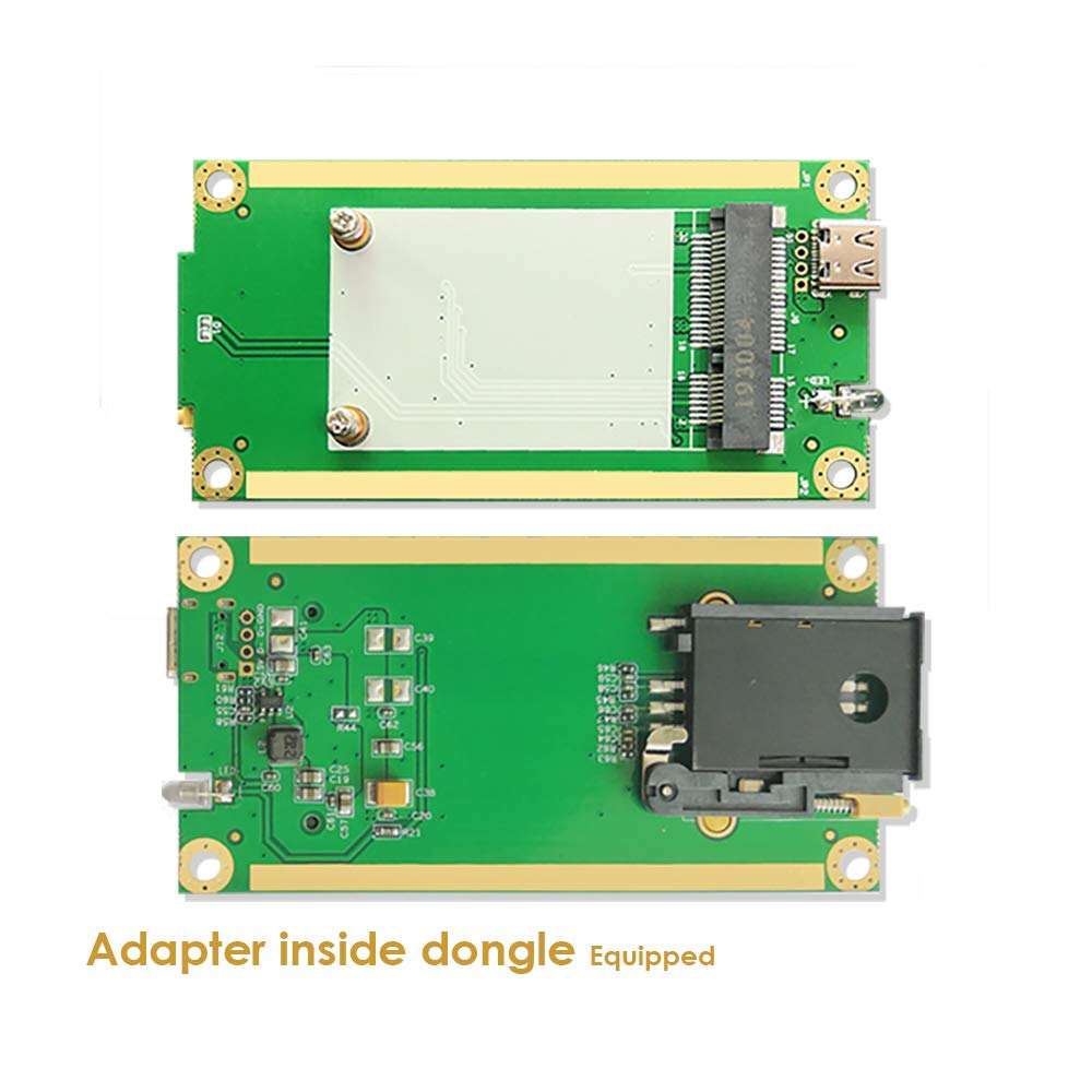 EXVIST 4G LTE Dongle W/EC25-AUX Mini PCIe IoT/M2M-optimized LTE Cat 4 Module SIM Card Slot for Australia Latin America 3