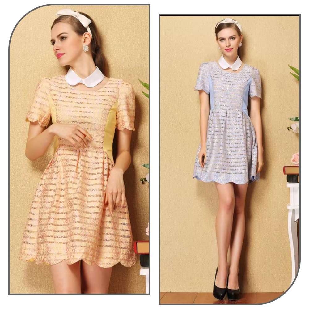 Joyci European New Women's Girls Faux False Collar Lapel Choker Peter Pan Necklace (02) 6