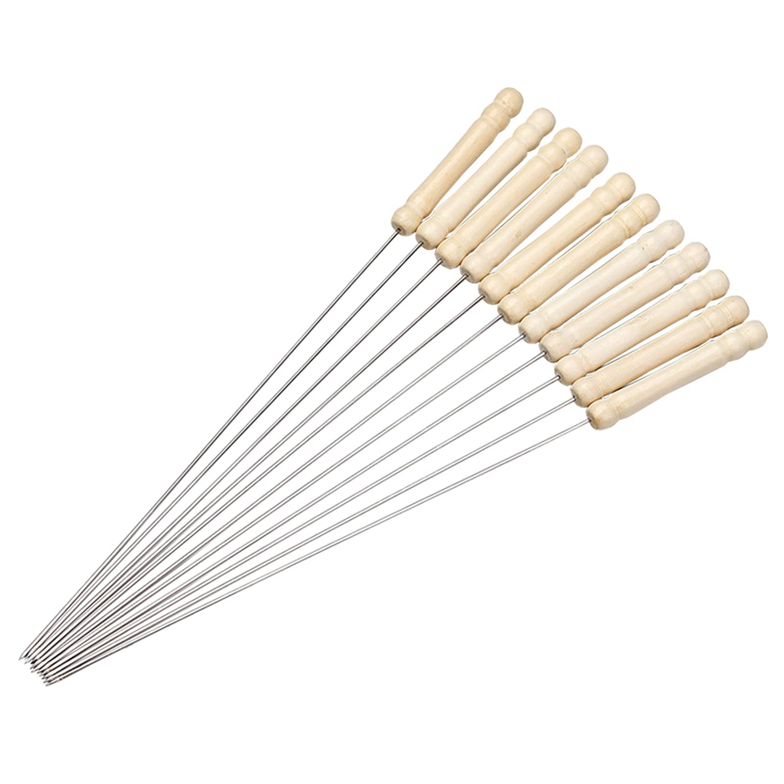 SHHMA Kebab Skewers Metal BBQ Set Meat Grill Stainless Steel Sticks Flat Wide Reusable Shish Kebab for Barbecue,Kabob 33.5cm,90pcs 1