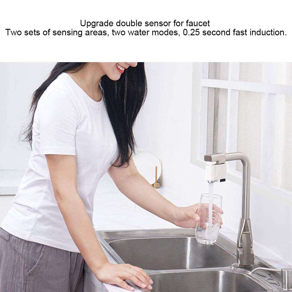 Tomantery Water Saving Device Filter, Faucet Nozzle 6 Kinds of Adapters Simple Design Style Filter Faucet Bubbler Double Sensor for Home for Kitchen 5