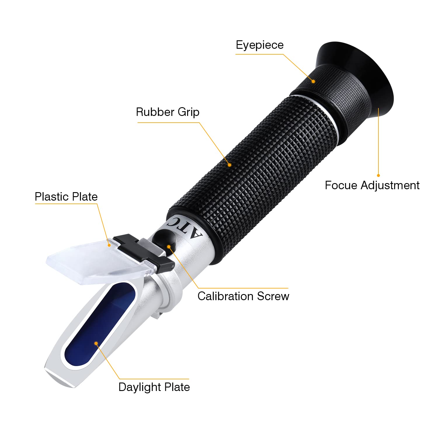 RZ Aquariums Salinity Refractometer for Seawater Marine Fish-Keeping, Dual Scales Specific Gravity Salinity Meter Hydrometer 0-100ppt & 1.000-1.070, Saltwater Tester with ATC Function 3