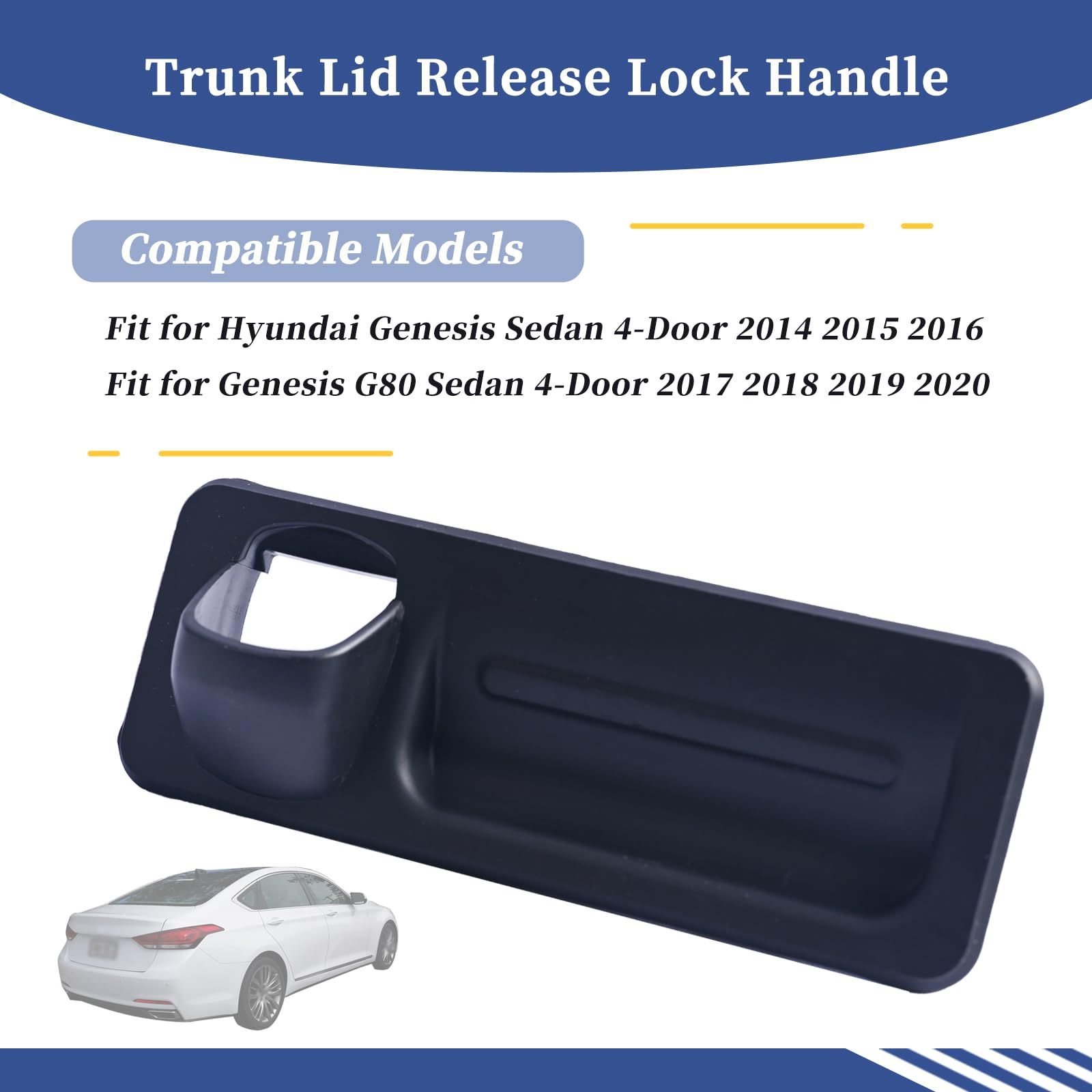 Getfarway 81260-B10104X Trunk Lid Release Lock Handle Switch Compatible with Hyundai Genesis 2014-2016 Genesis G80 2017-2020 Sedan 4-Door Replace 81260B10104X 3