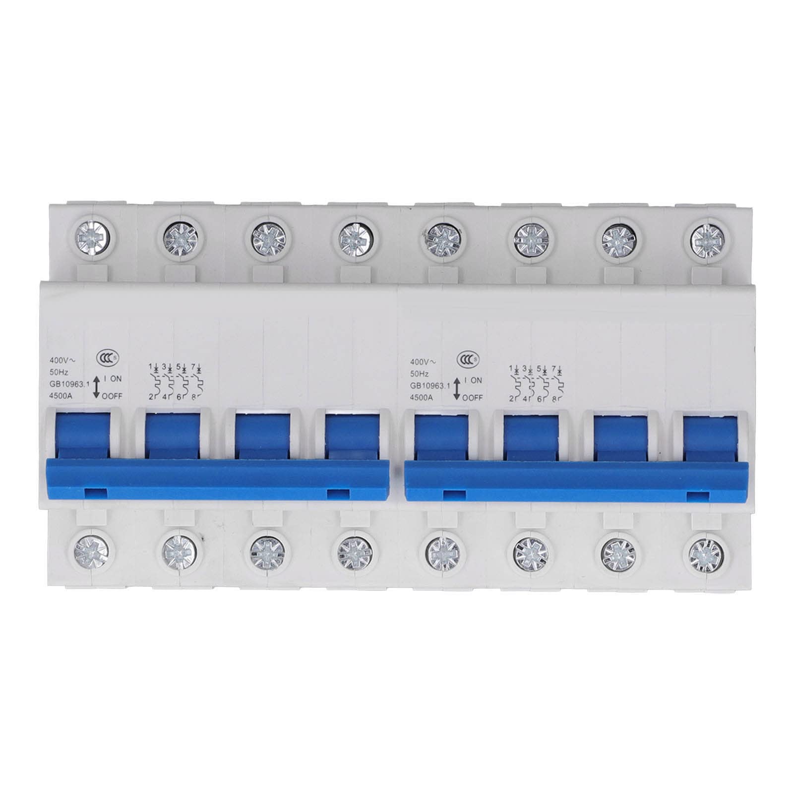 Interlocking Conversion Circuit Breaker, 50Hz Manual Dual Power Transfer Switch Stable Robust 4500A PVC AC400V for Fire Fight for Office Building ZozCgkdz 1