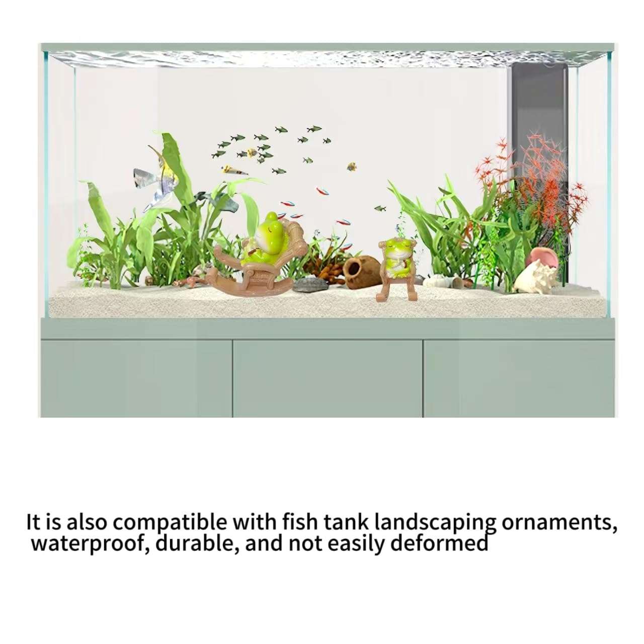 WF Animal Resin Statues Home Decor Creative Frog Ornaments Desktop Phone Holder Ornaments (Meditation) 6