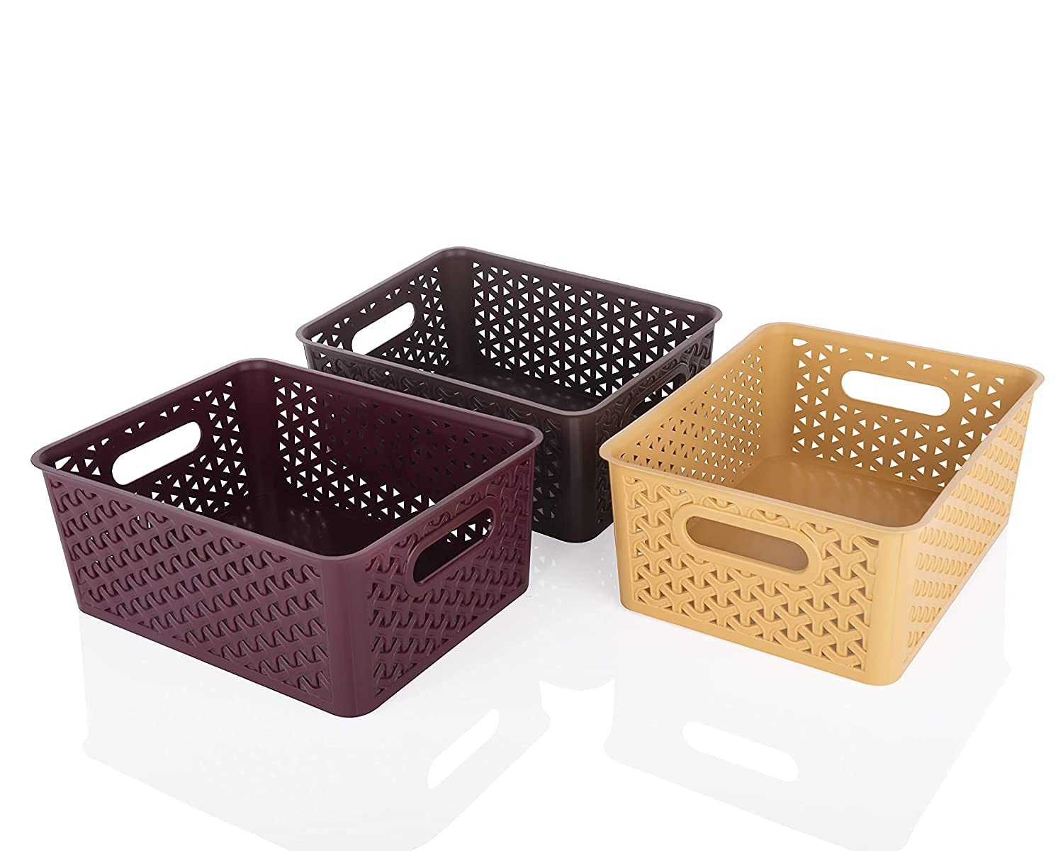 Craft INDIA3 PCS Baskets Without Lid for Kitchen | Vegetables | Toys | Accessories 3