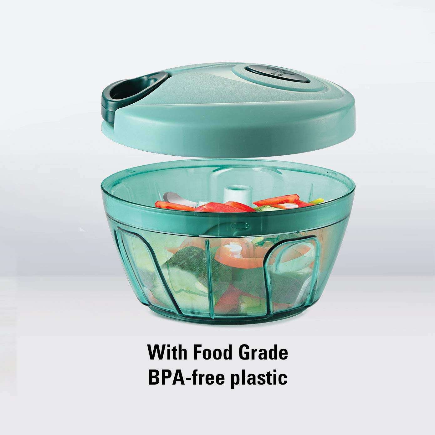 VIRTUAL WORLD Mini Chopper ABS Plastic Quick Vegetable Multicolor 6