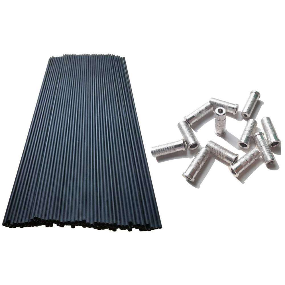 HNZMDY 30 Inch 6.2 mm Carbon Arrow Shaft Spine 500 Carbon Shaft Tube DIY Archery (shaft with insert, 24 Pcs) 1