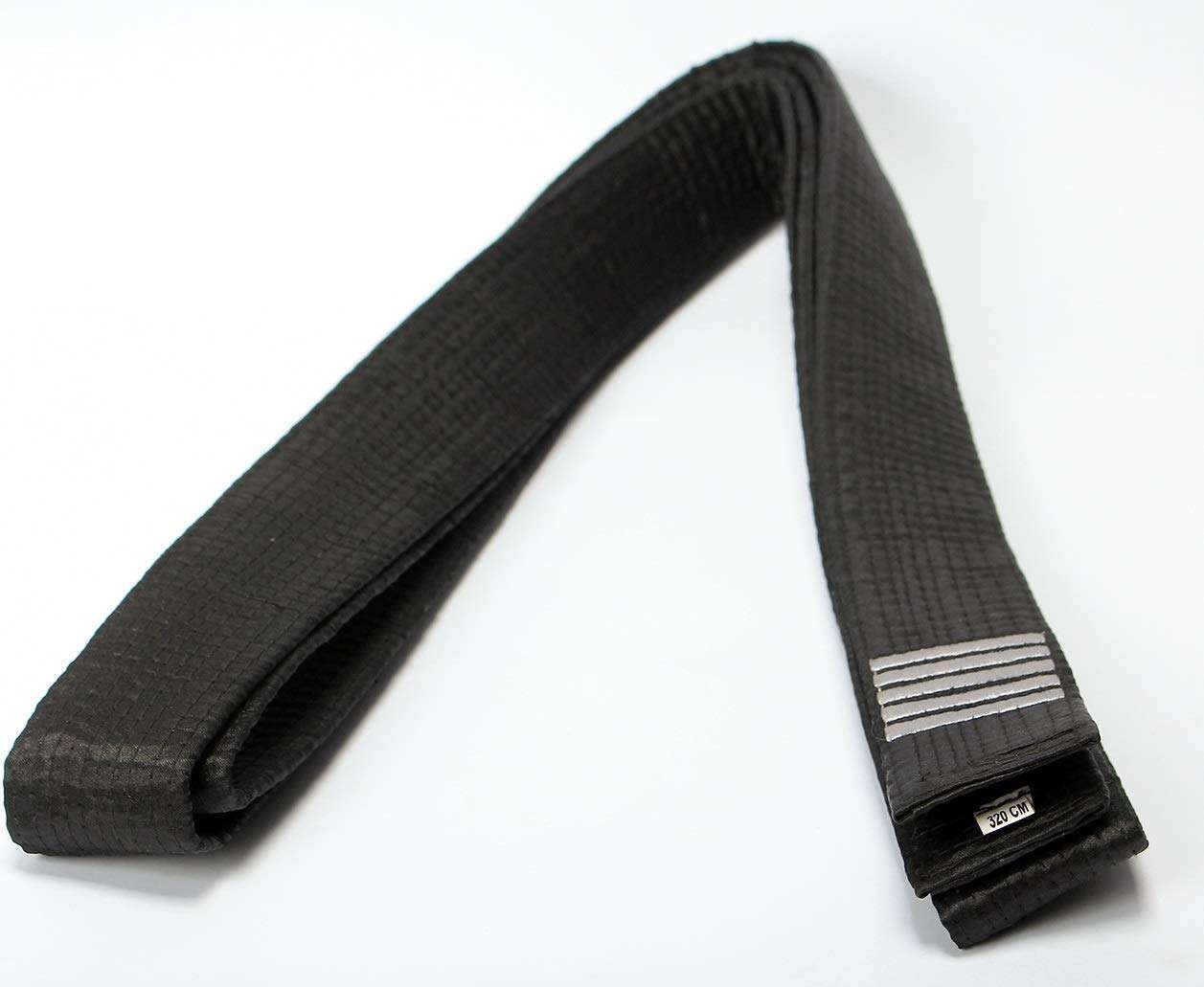 Shihan Power Sports 5 DAN BAR Karate Black Belt Satin Silver Embroidery 320cm Length Kenpo Kickboxing 1