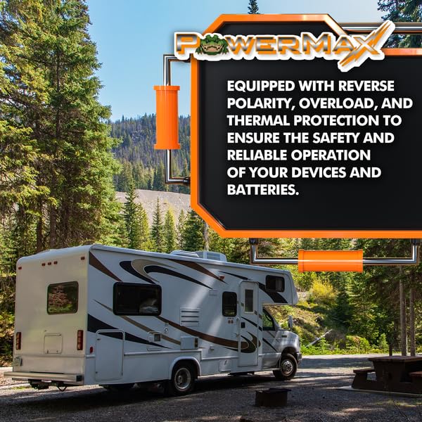 PowerMax PM4 100A Power Converter 110V AC to 12V DC | 100 Amp with Built-in 4-Stage Smart Battery Charger | Reverse Polarity, Overload & Thermal Protection | Ideal for RV, Boat & Off-Grid Systems 5