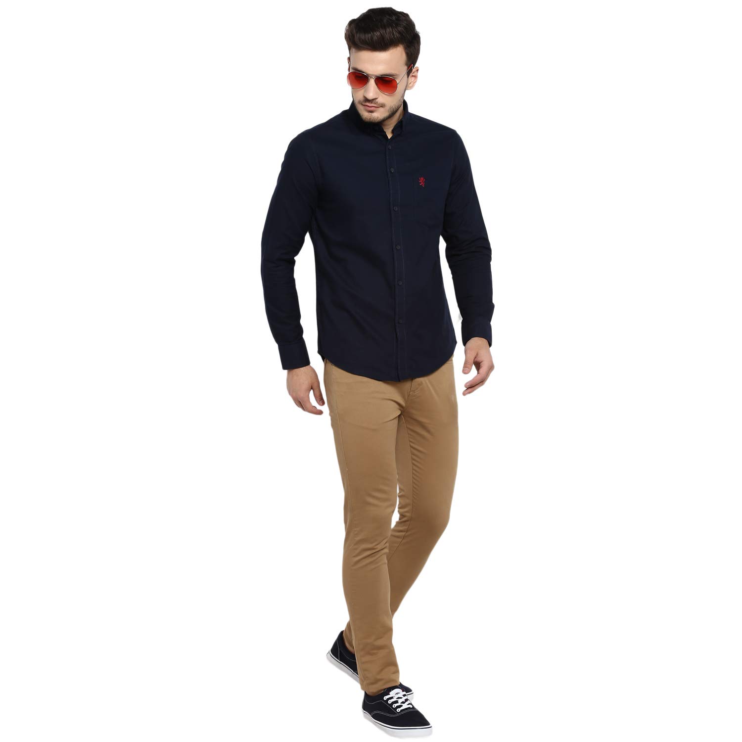 Red Tape Men's Solid Regular fit Casual Shirt (RSF9364A_Navy_S 5