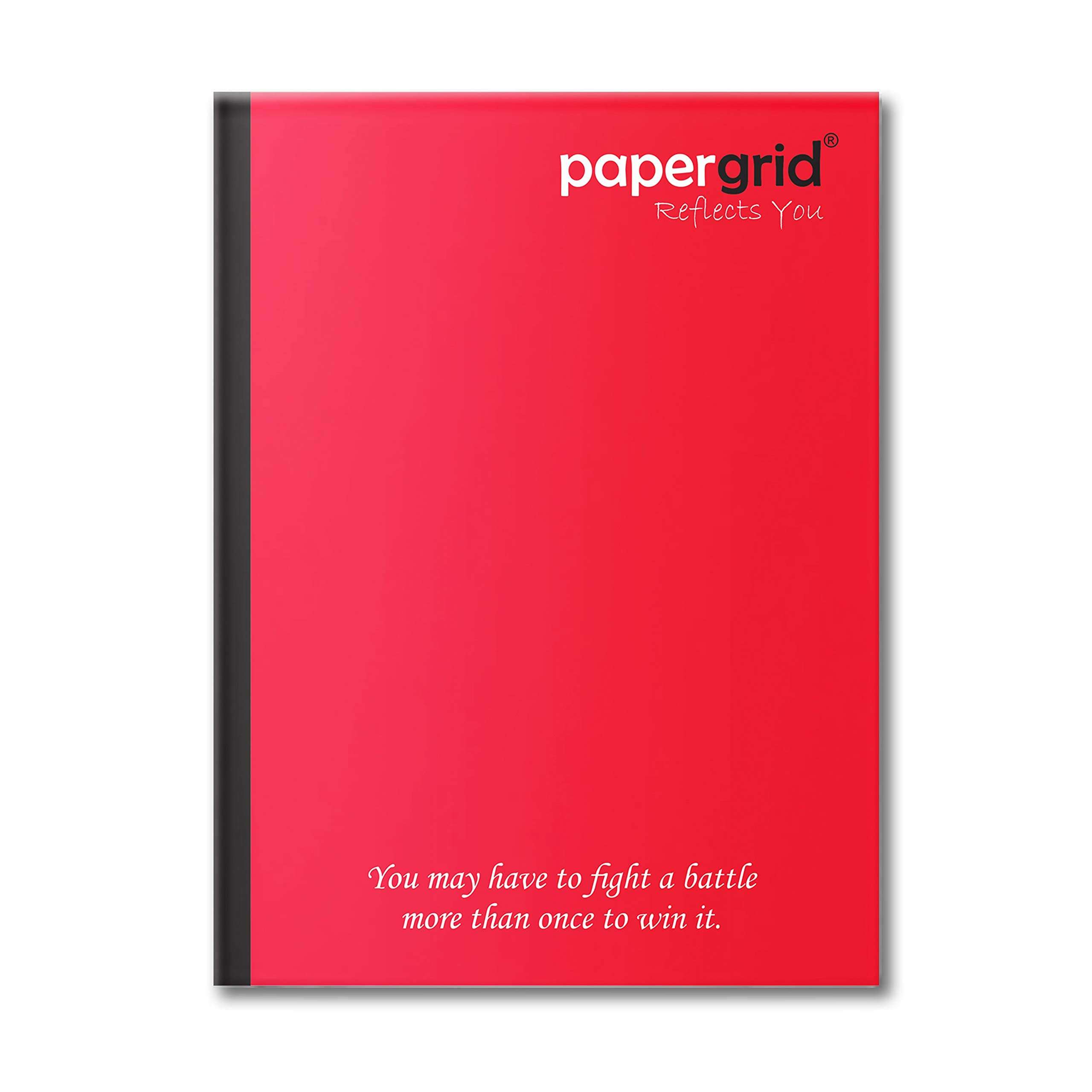 papergrid Notebook - King Size (24 cm x 18 cm), Interleaf, 160 Pages, Soft Cover - Pack of 6 4