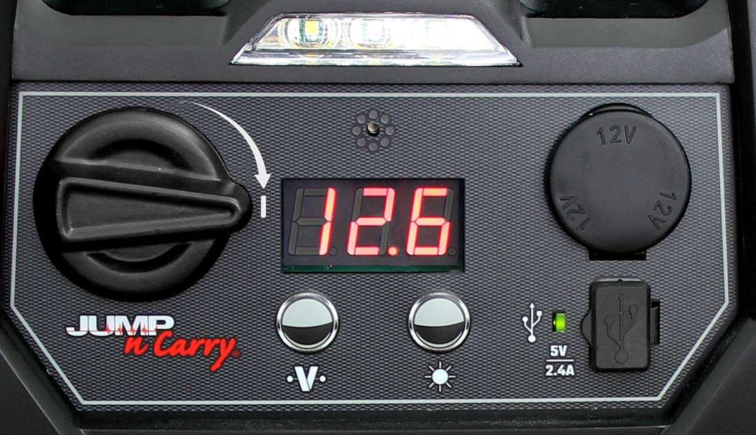 Clore Automotive Jump-N-Carry JNC550A 1100 Peak Amp Jump Starter with Air Compressor , Black 6