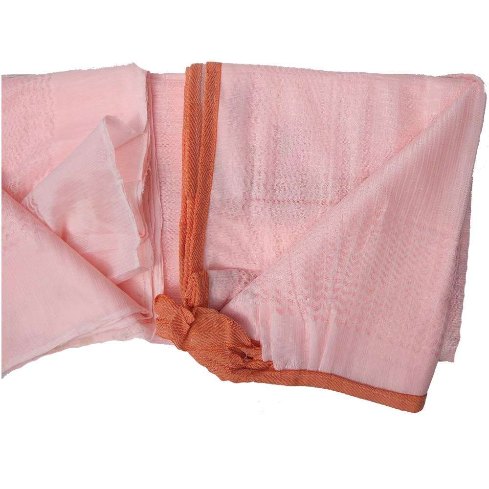 Generic Double Bed 6X7 ft Polyester and Cotton Flower Print Mosquito Net (Cream) 5