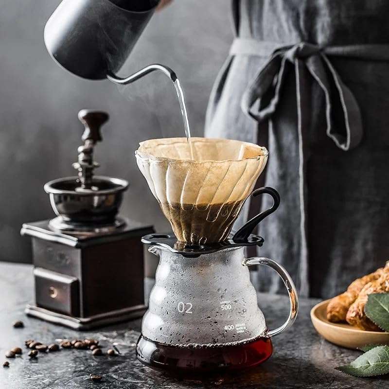 Brewalsa Coffee Glass Dripper 01 & 02 Size – Pour Over Coffee Maker Cone, Heat Resistant Manual Brewer 4