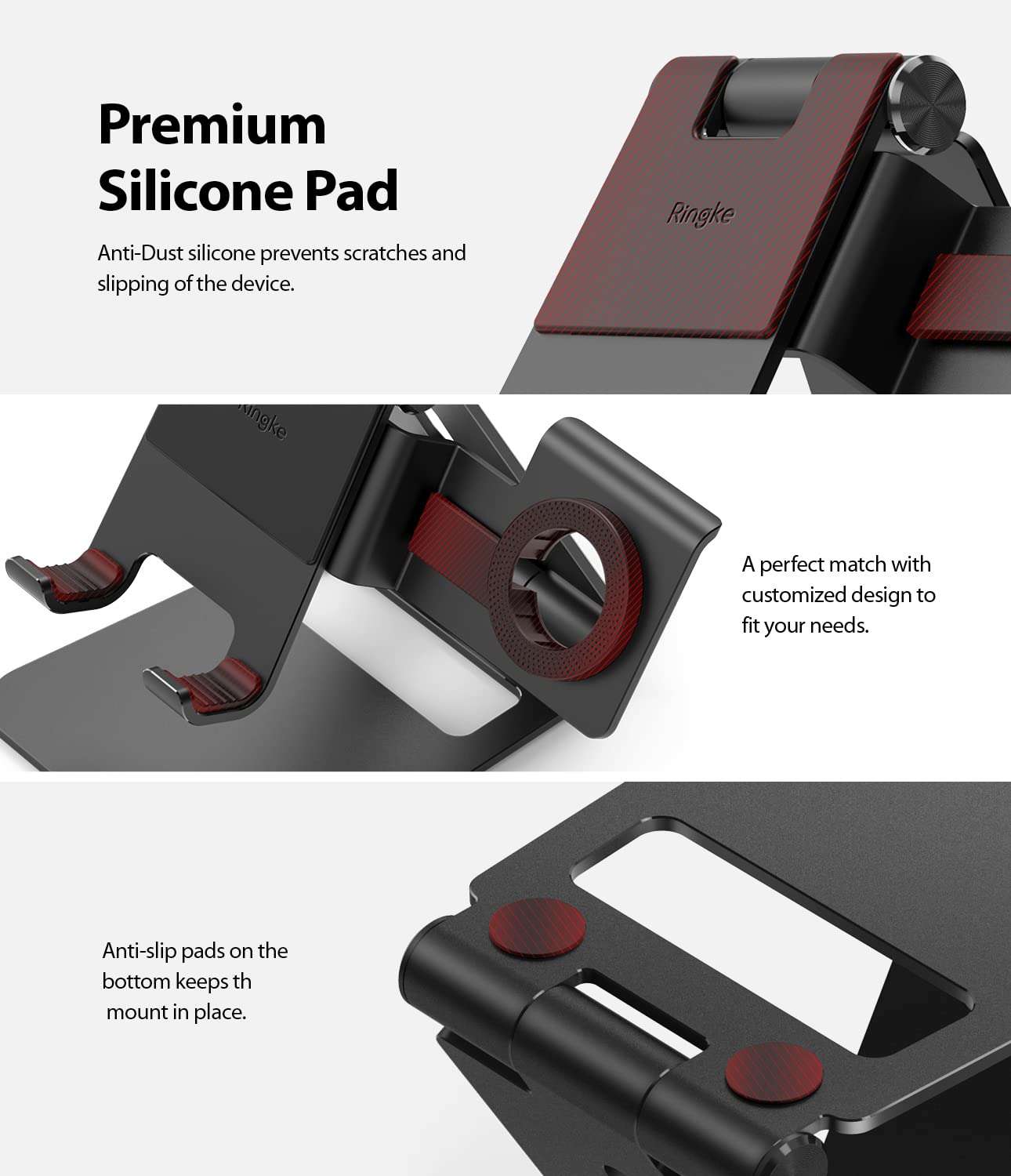 Ringke Super Folding Stand, 2 in 1 Portable Smartphone & Smartwatch Stand Compatible with Apple Watch SE / 4/5 / 6 6