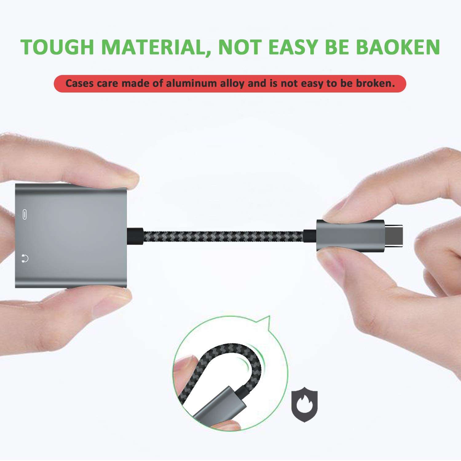 XIIVIO Pixel 2 Audio and Charger Adapter, 2 in 1 USB-C to 3.5mm Aux Headphone Jack Cable and Type USB C Fast Charging Cord[Support Phone Call+Volume Control] for Google Pixel 2/XL/HTC/Essential Ph-1 4