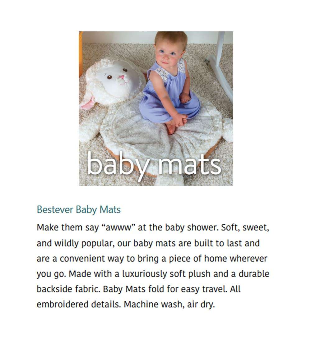 Mary Meyer Bestever Baby Mat, Grey Elephant 6