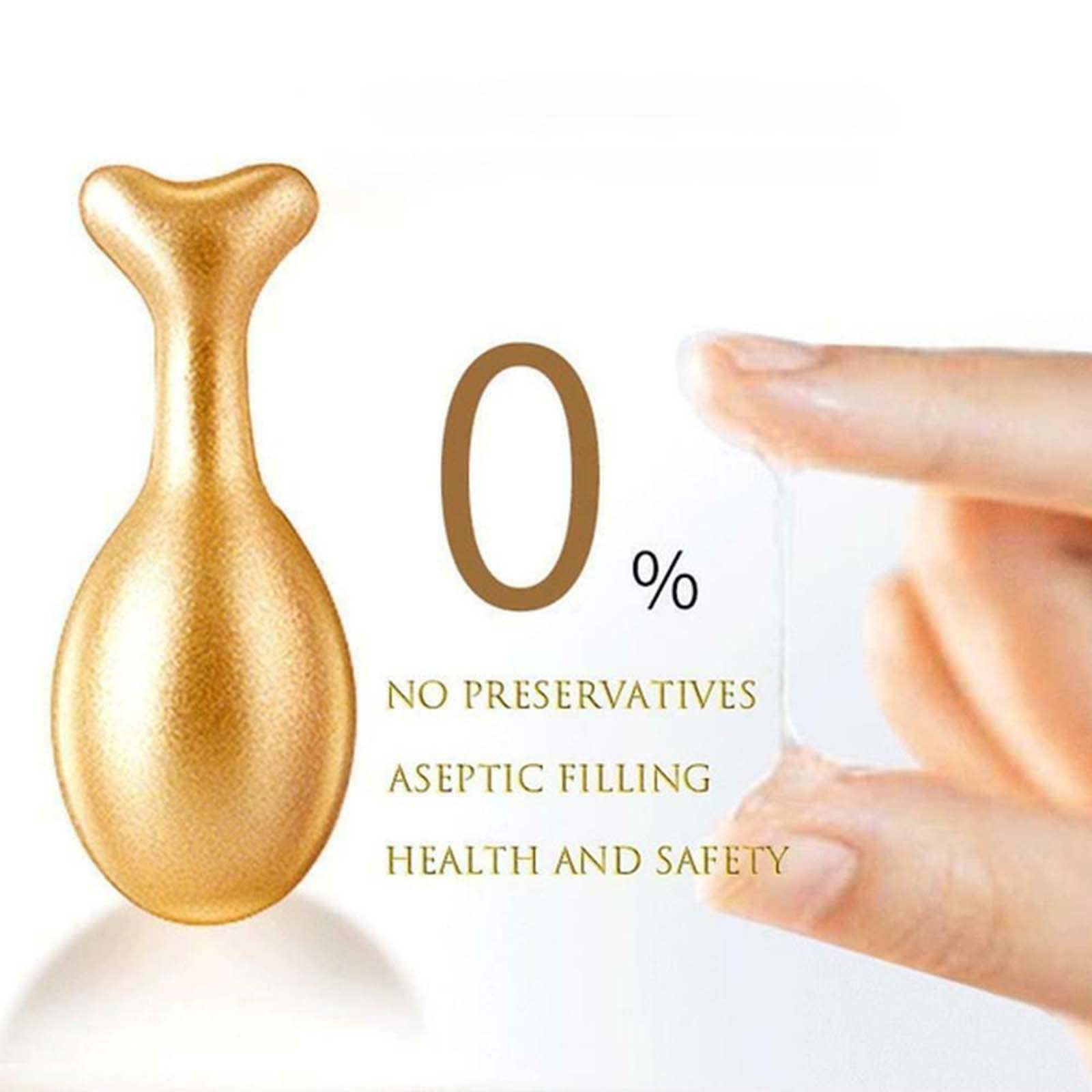 Fullerene Oligopeptide Korean Firming Capsule Mask, Collagen Essential Lifting & Firming Mask, Anti-wrinkle Anti-aging Moisturizing Essence Capsule, Fullerene Intensive Facial Serum (100PC) 4