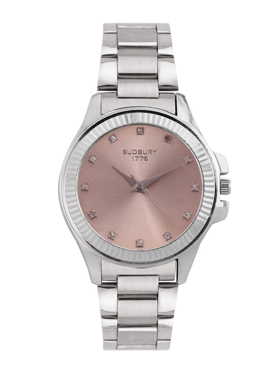 Sudbury 1776 Cocokey Analog Silver Pink Dial Watch for Women - SL-23-SLPK