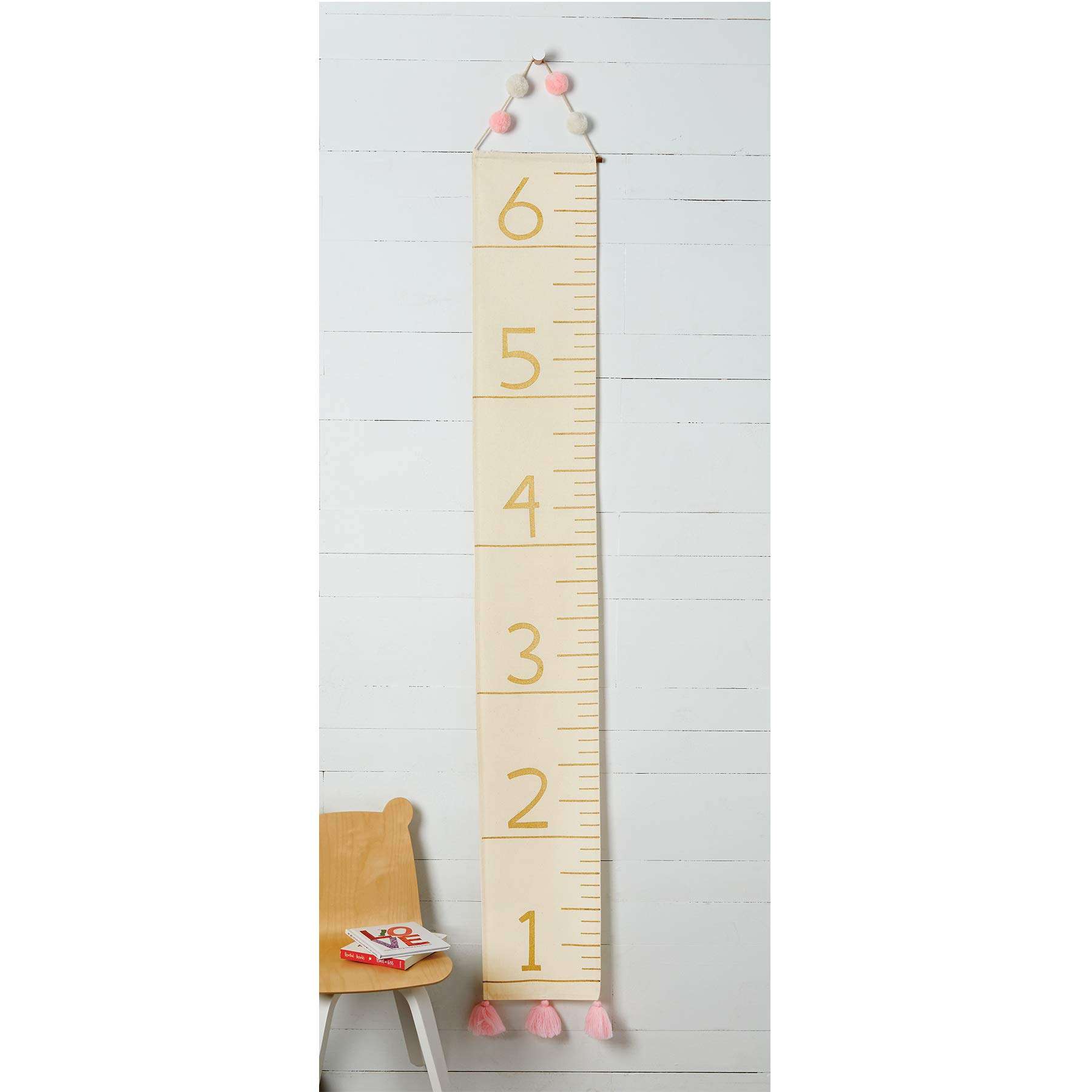 Mud Pie Milestone Growth Chart & Grey Pom Pink 3