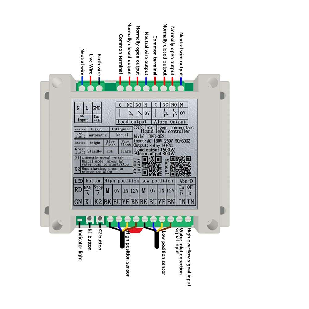 Automatic Water Level Controller Automatic Water Pump Controller for Overhead Tank with Two Non Contact Liquid Level Sensors Water Tank Automatic Filling System 5