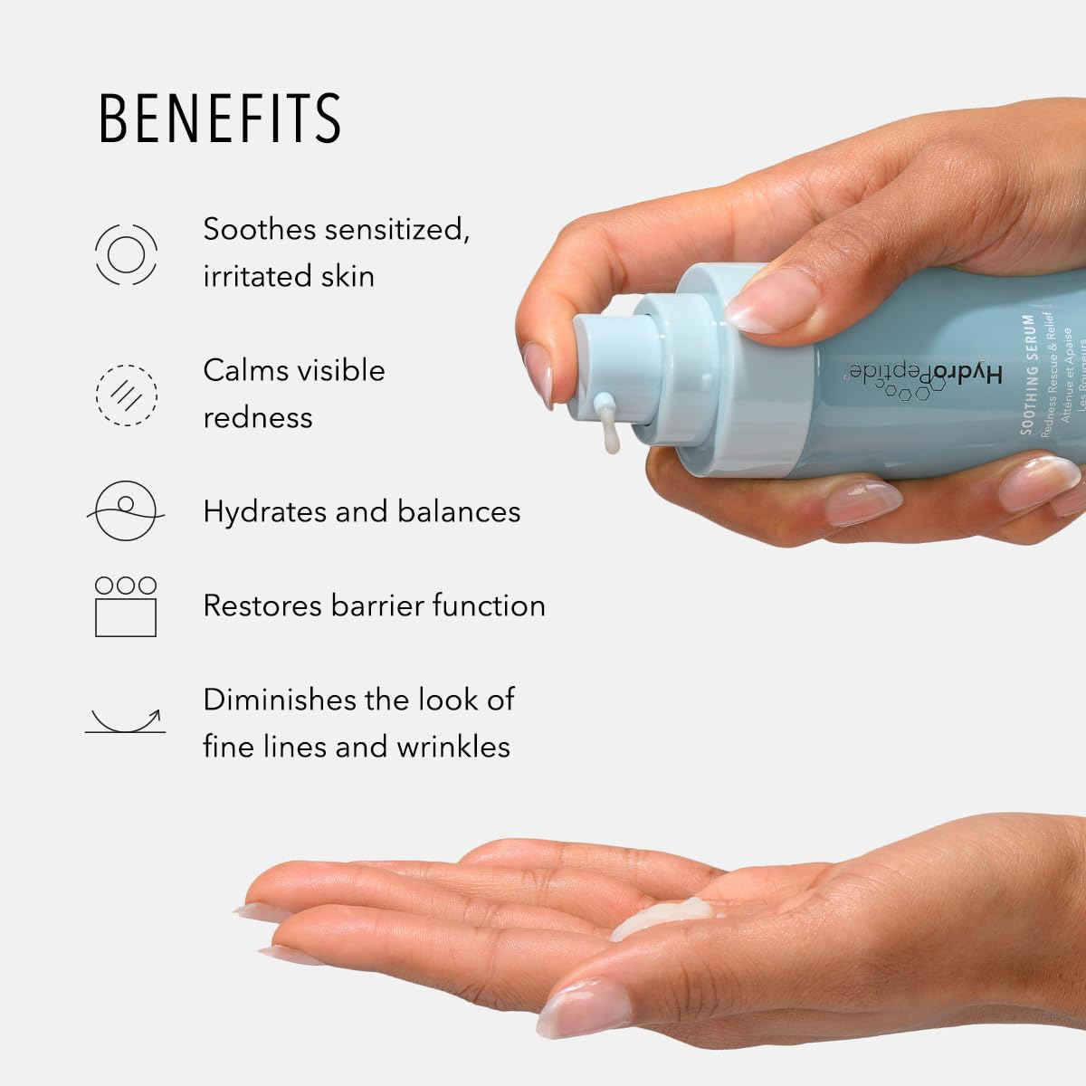 Hydropeptide Soothing Serum, Moisturizing & Anti-Aging Peptide Facial Serum, 1 Ounce 3