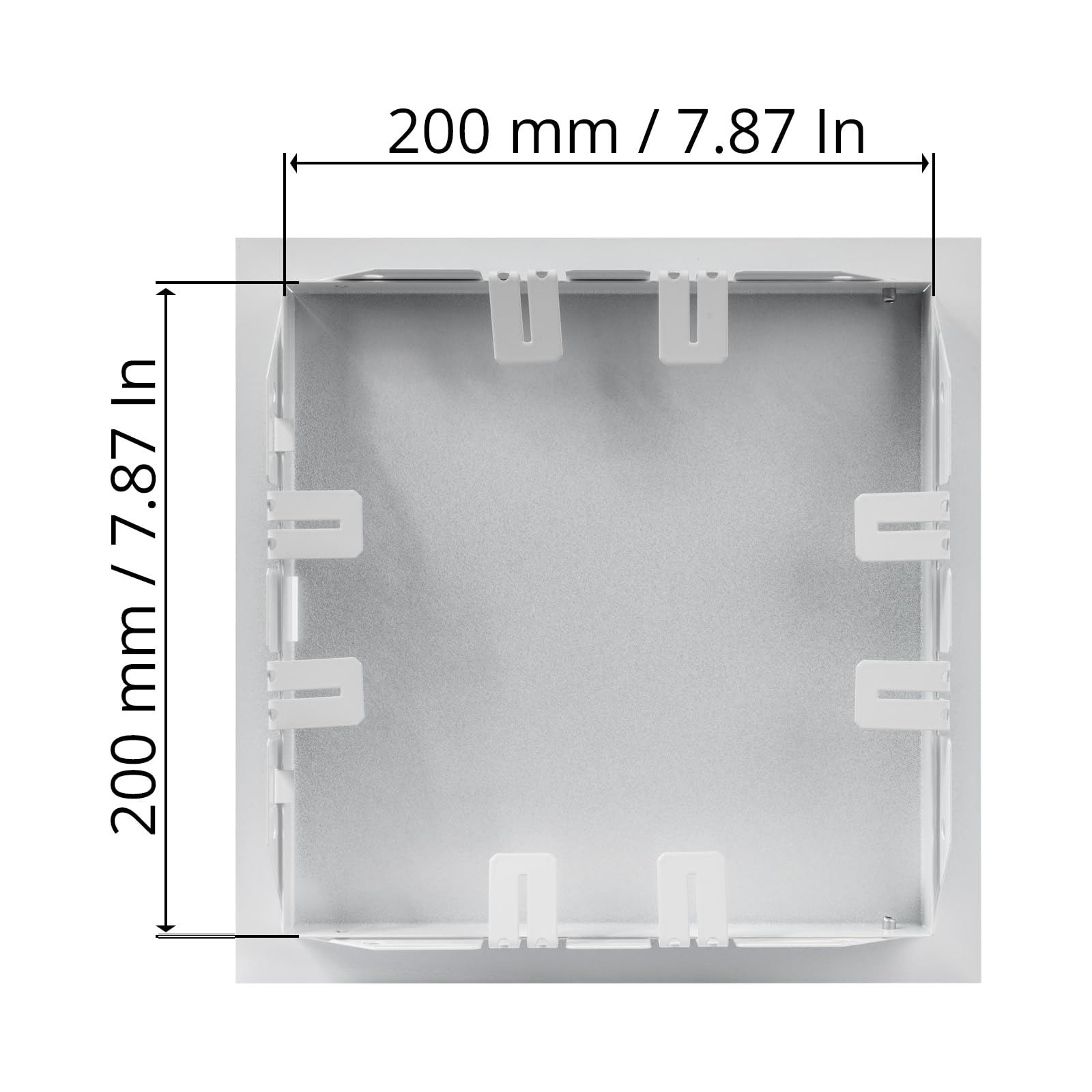 8" x 8" Inch Galvanized Steel Access Panel Door - for Outdoor and Indoor Use - Opening Flap Cover Plate - Box Door Lock - Door Latch - Inspection Hatch - White Polymer Coating 4