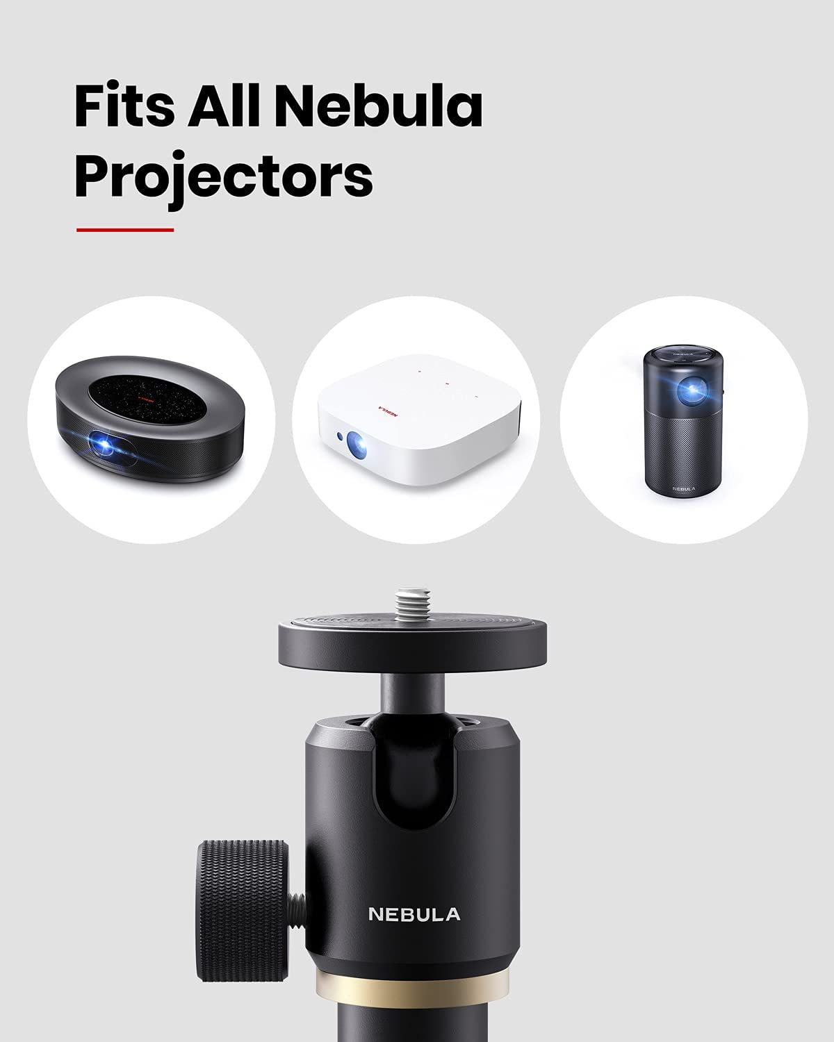NEBULA Capsule, Smart Wi-Fi Mini Projector with Projector Lightweight and Adjustable 3-ft Floor Stand 6