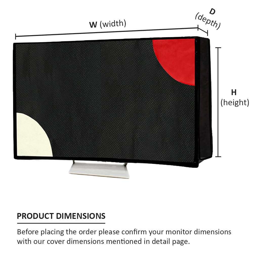 GUTSAV SALES 22" Dust Cover Set - Desktop, Keyboard, CPU (Black, Water Resistant, Non Woven & PVC) 6