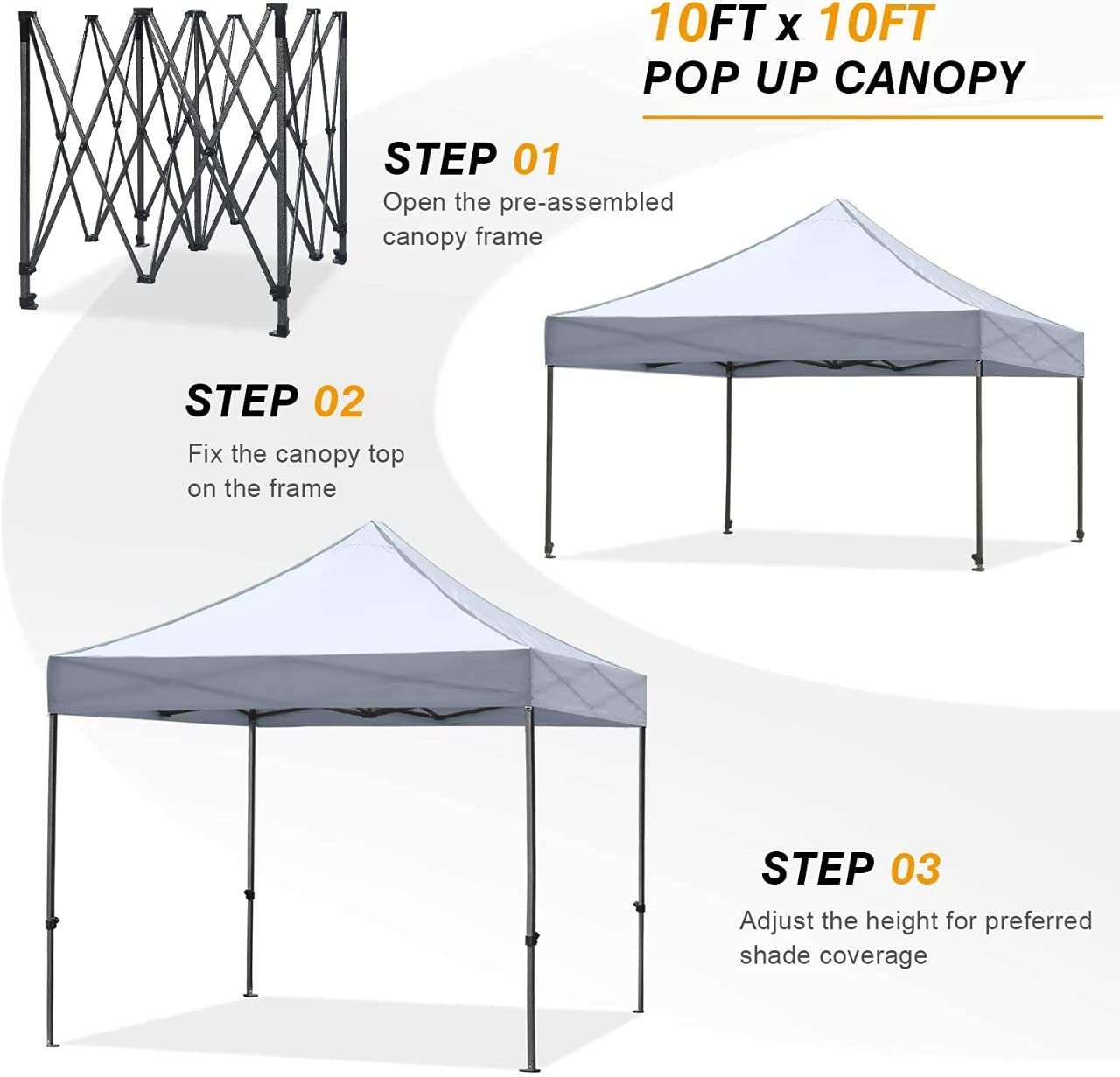 Invezo Gazebo outdoor Tent10 x 20 ft / 3 x 6 mtr (Super Heavy Duty - 55kgs, Red) with 3 sided European Covers, Water Proof Tent,Portable and foldable Canopy / advertising tents - 2 mins Installation 6