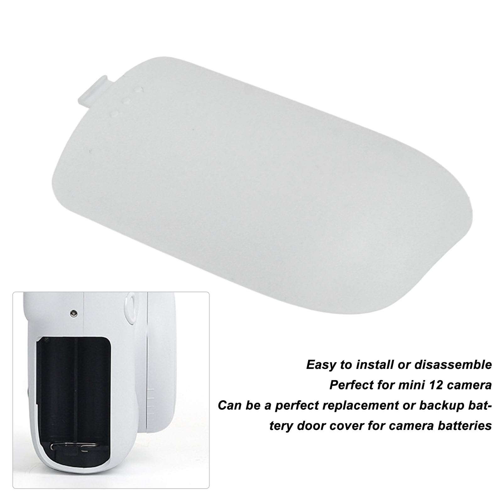 Portable Battery Cover Door, Plastic Battery Door Cover Replacement Battery Lid for Mini 12 Instant Camera Repair (White) 3