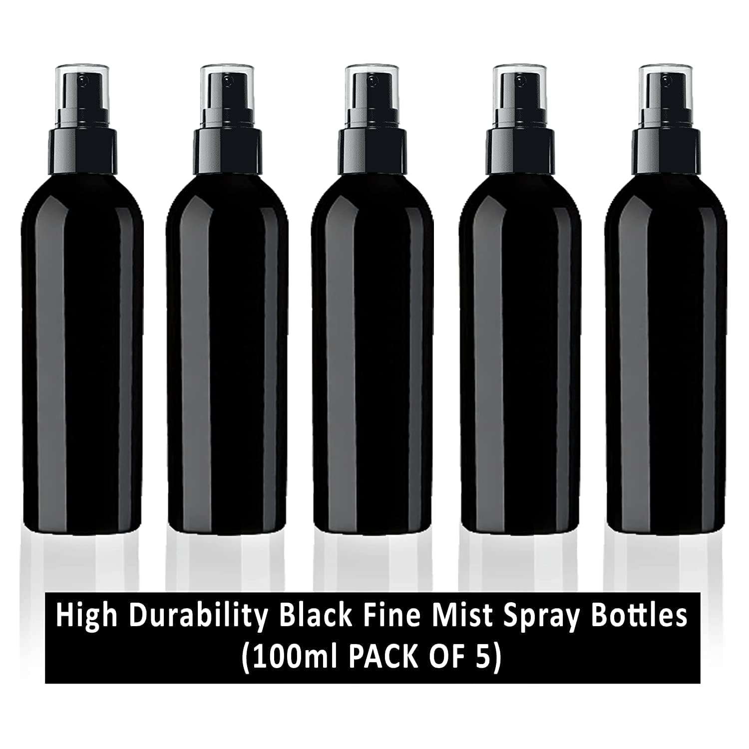 HARRODS Plastic Empty Small Spray Bottle, Mist Spray Bottle | Empty Spray Bottle | Spray Bottles | Liquid | Travel | Fogging | Sanitizer Spray Bottles | Room Spray | 100ml Pack of 5 2