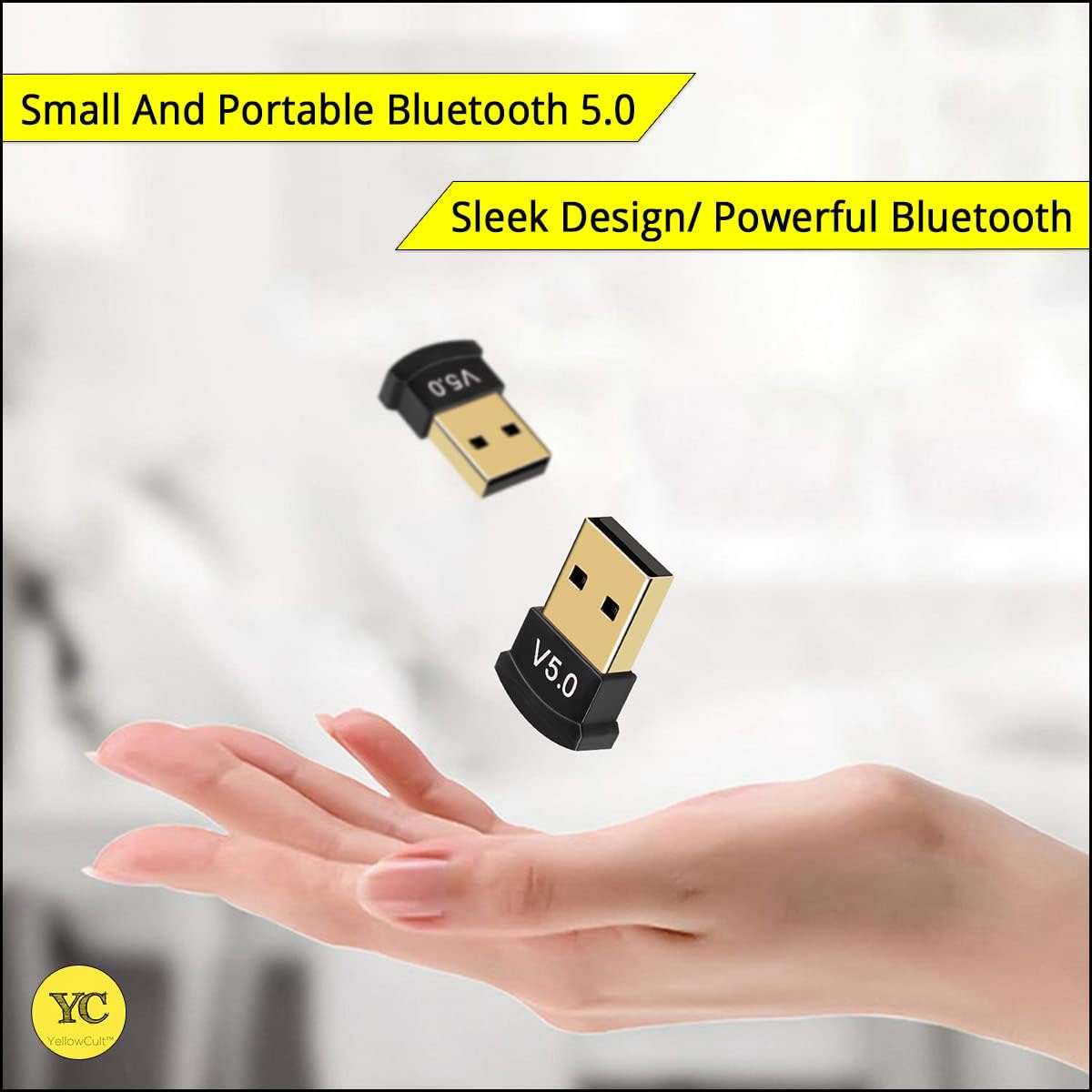 GR Deals USB Bluetooth Adapter for PC, 5.0 Bluetooth Dongle Receiver Supports Windows 11/10/8.1/7 for Desktop, Laptop, Mouse, Keyboard, Printers, Headsets, Speakers. Black. (Pack of 5) 4