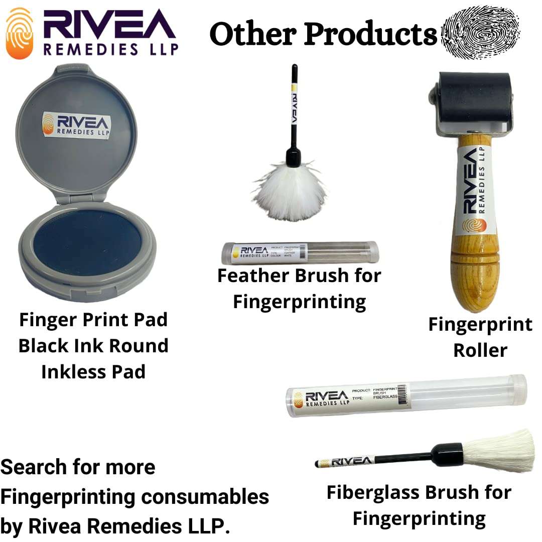 Rivea Remedies Palm Print/Finger Print Pad Black Ink Inkless Pad Large (Ceramic Plate Low Ink technology) 6