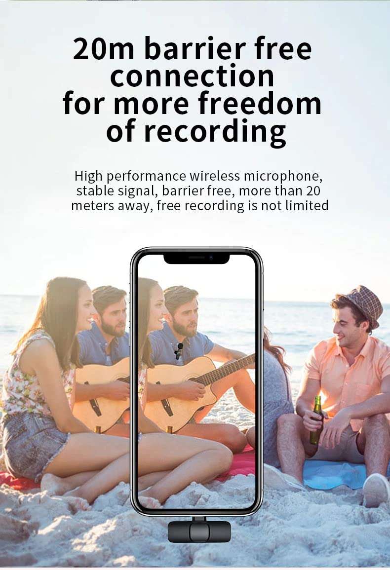 Speedwav Wireless Collar Microphone for All Type C Mobile & Laptop Devices with On Recording Mobile Charging Port Just Plug and Play | Noise Cancellation | NO APP or Bluetooth Needed Portable 5