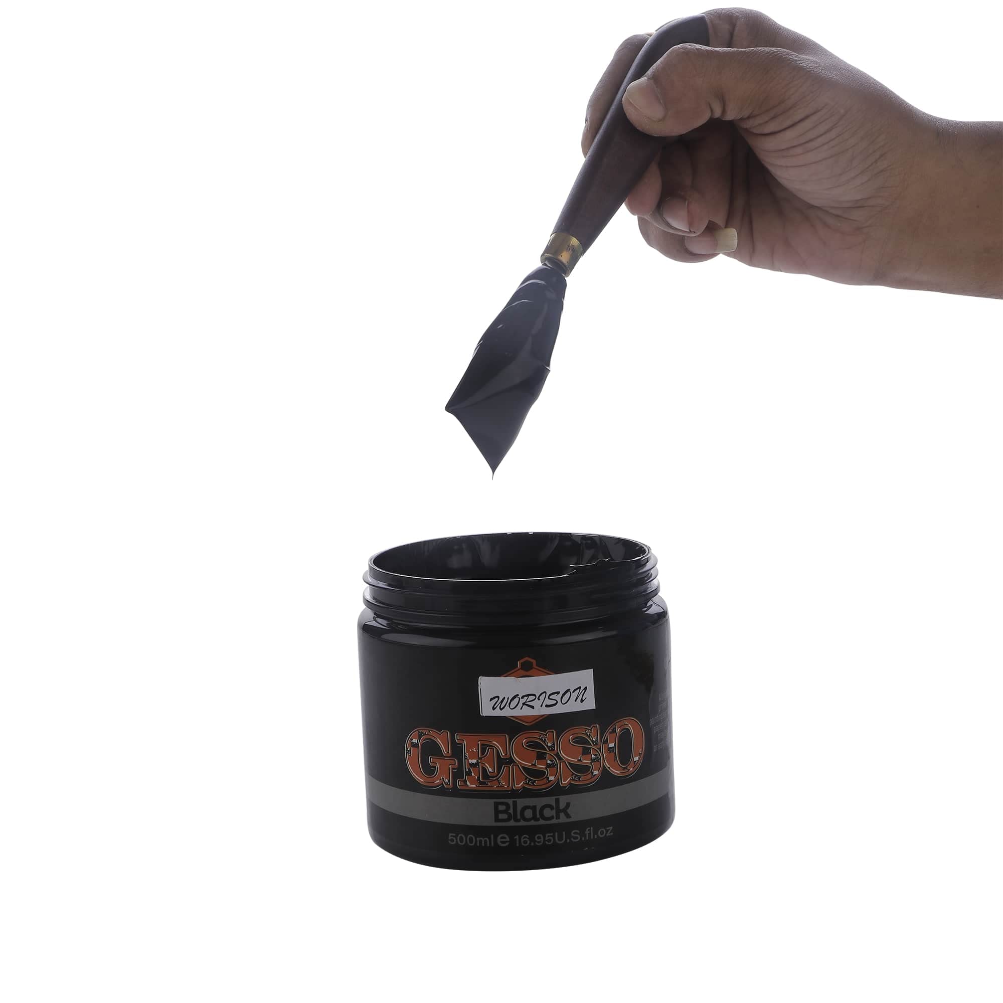 Worison Universal Priming Gesso for Priming Canvas Boards (Black Gesso 500ml) 6