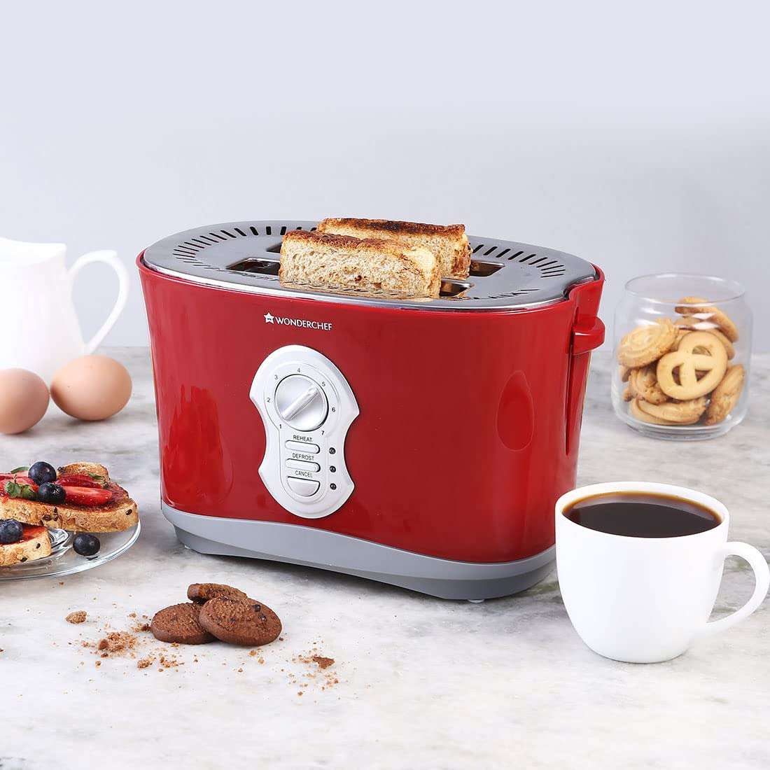 Wonderchef Crimson Edge Slice Toaster Plus, 800W with 2 Year Warranty | Elegant Design 3