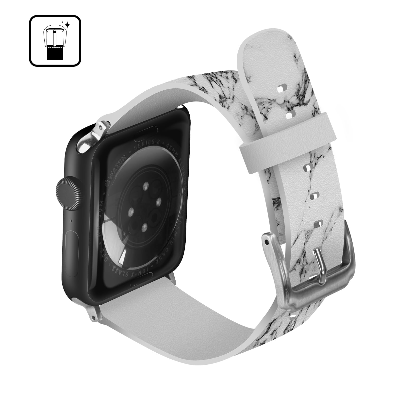 Head Case Designs Officially Licensed Frida Kahlo Portrait Pattern Floral Genuine Leather Watch Strap Compatible with Apple Watch 38/40/41mm 6