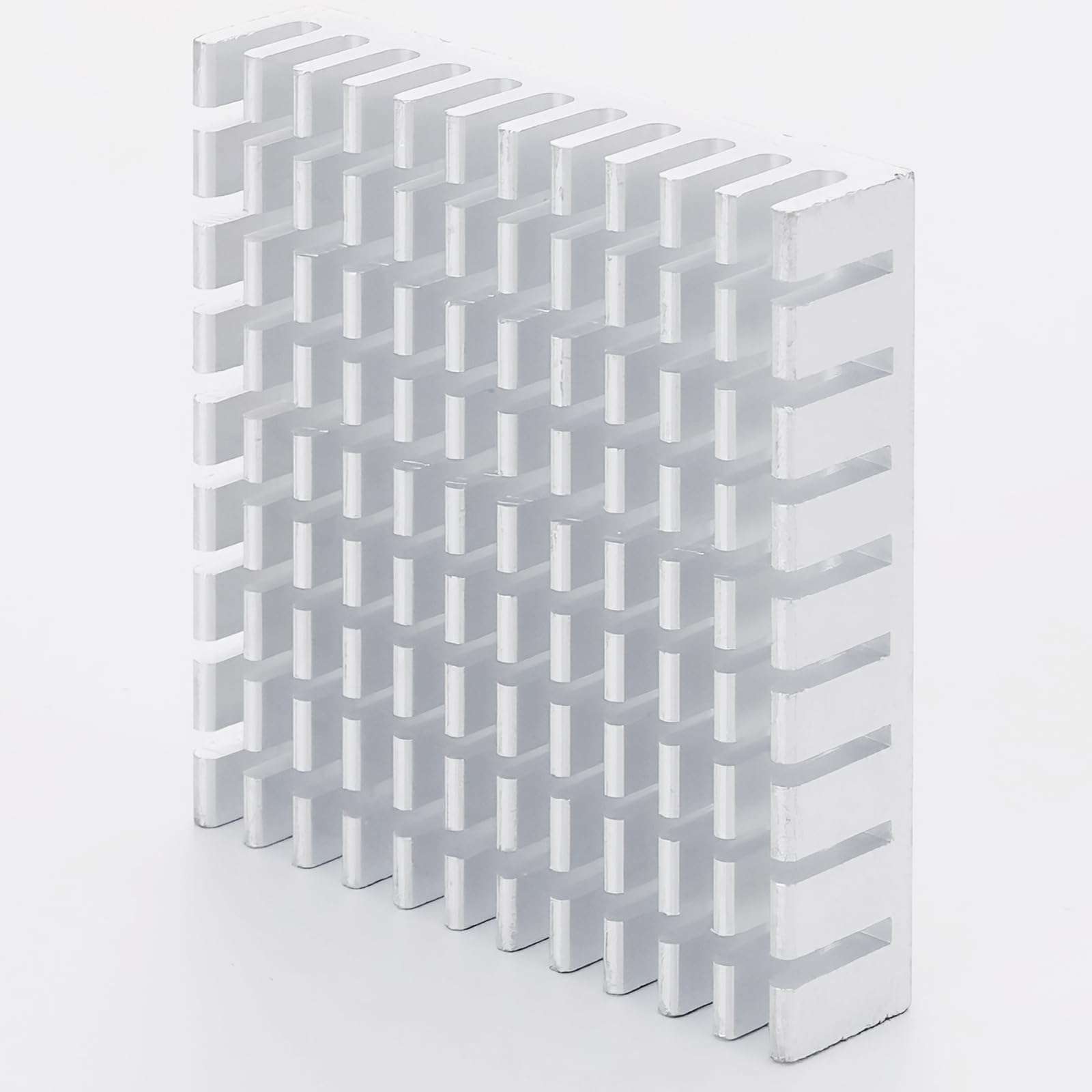 10 PCS Aluminum Chipset Heatsink Radiator Heat Sink Cooling Fin Silver for CPU LED Power Active Component 45 x 45 x 10mm 3