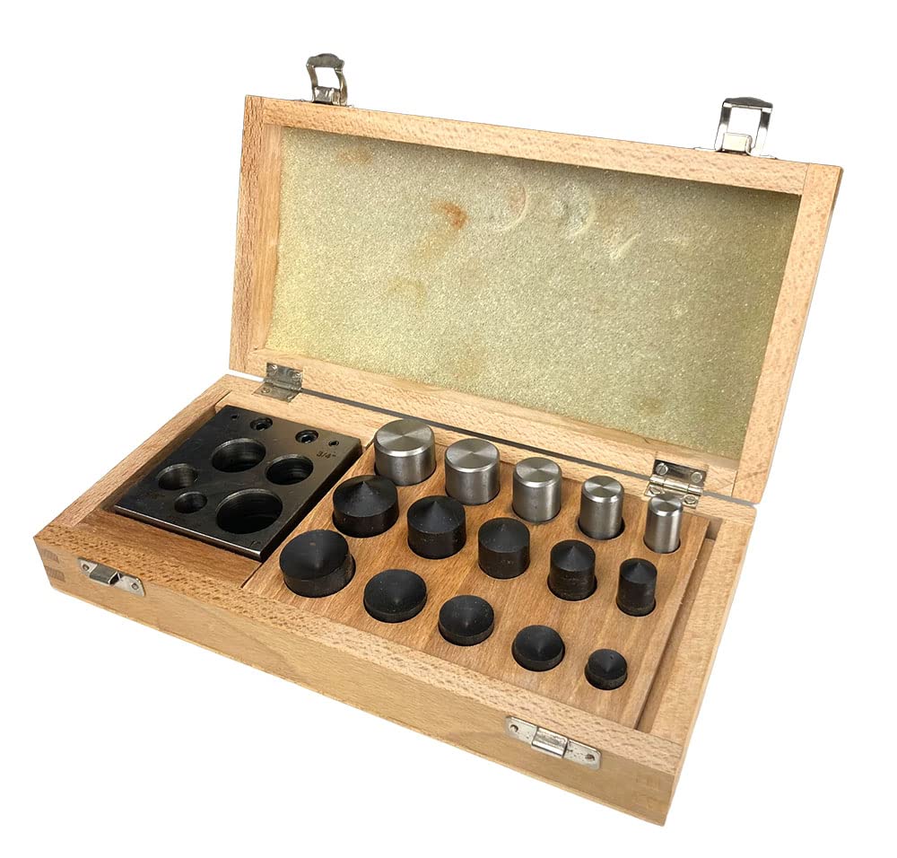 BENCH WIZARD Disc Cutter Set | Hardened Steel Punch Tools for Jewelry Making | Variety of Cutter Sizes | Cuts (1.6 mm) Thick Metals | Secure Storage Box | Precision Crafting 6
