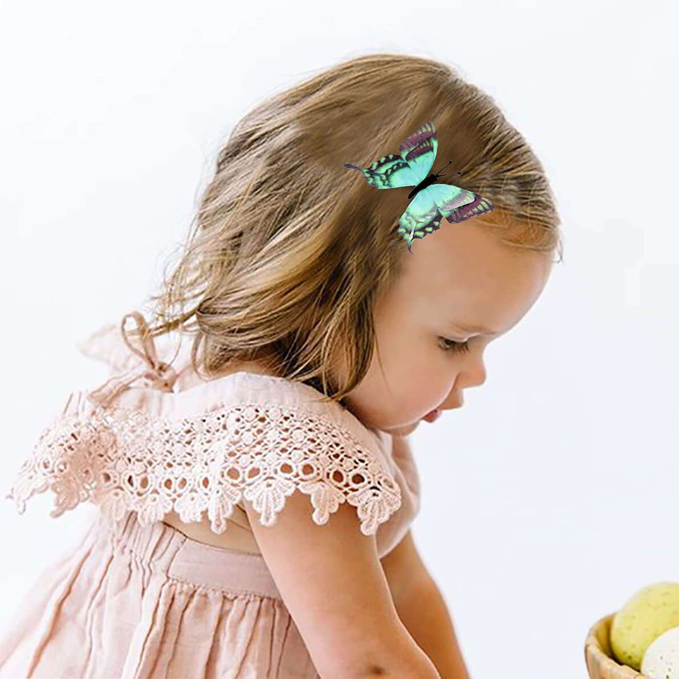 Glan 2 Pieces Butterfly Hair Claw Clips Butterfly Snap Hair Clips for Baby/Teens And Women Hair Styling Accessories (Multicolor) (M10) 4