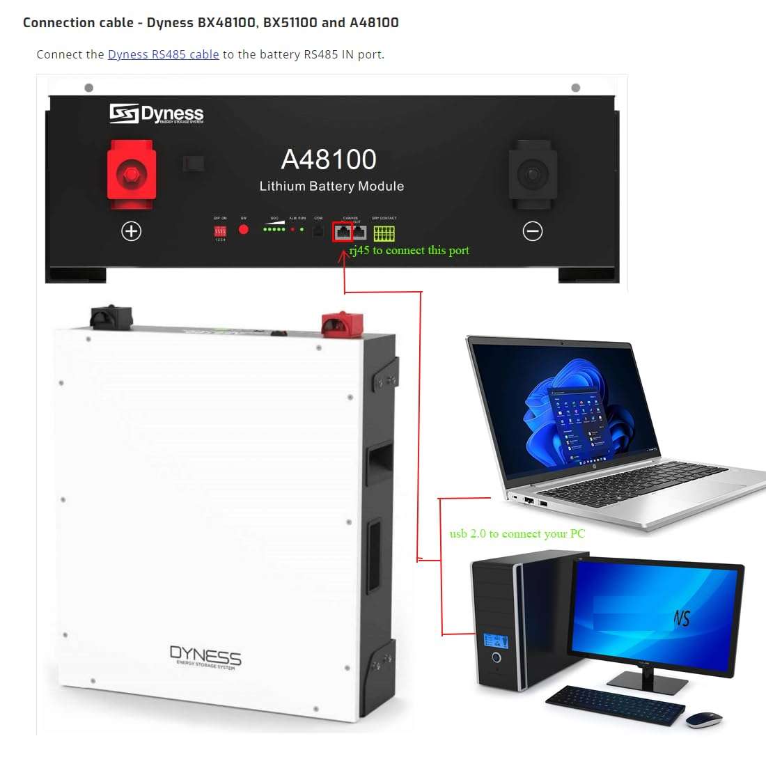 Green-utech USB RJ45 RS485 BMS Serial Cable for Dyness A48100 BX48100 BX51100 Solar Inverter Lithium Battery Module Firmware Upgrade FT232RNL Interface Cable (Length: 9.8Feet) 3