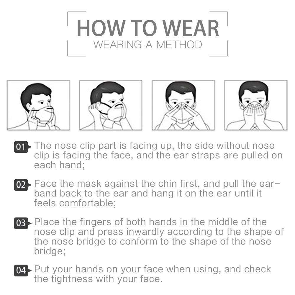 eCraftIndia Pack of 10 KN95 Reusable Anti Pollution/Bacterial Premium Quality Face Mask 5