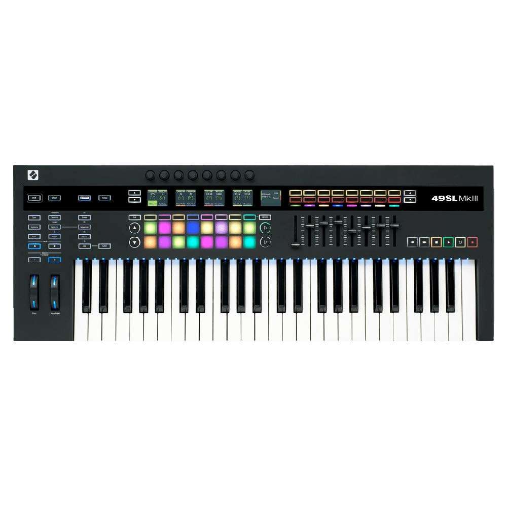 Novation AMS-SL49-MK3 MIDI and CV Equipped Keyboard Controller with 8 Track Sequencer 1