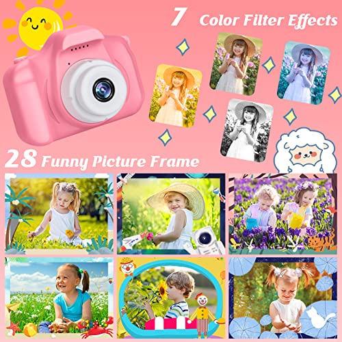 Kids Camera for Boys and Girls, SINEAU Digital Camera for Kids Toy Gift, Toddler Camera Birthday Gift for Age 3 4 5 6 7 8 9 10 with 32GB SD Card, Video Recorder 1080P IPS 2 Inch 4